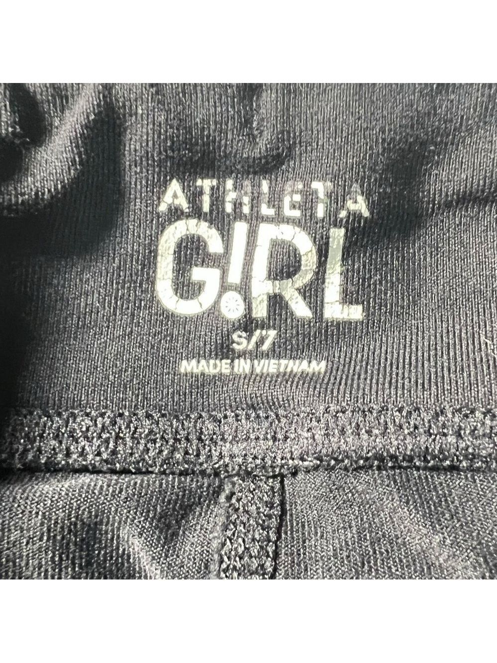Athleta Girl’s Earn Your Stripes Tight Black Size Small - Picture 3 of 8